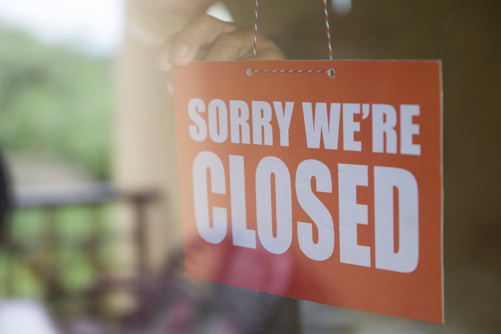 Closed from Wednesday January 21st until Friday January 23rd